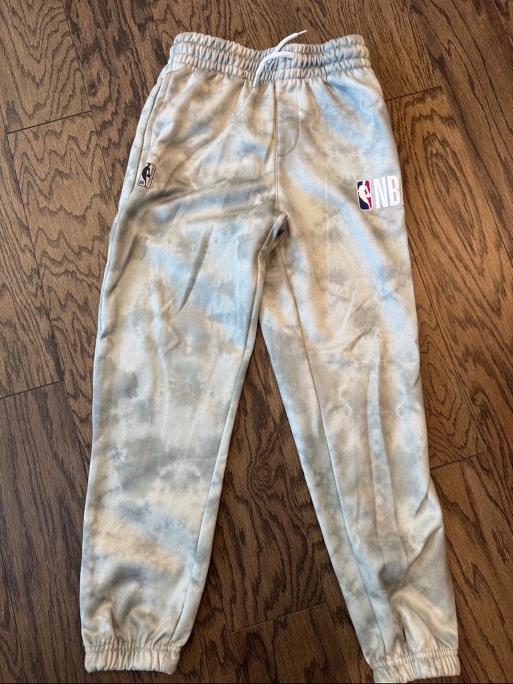 NBA Kids Tie-Dye Jogger Sweatpants - grey and white